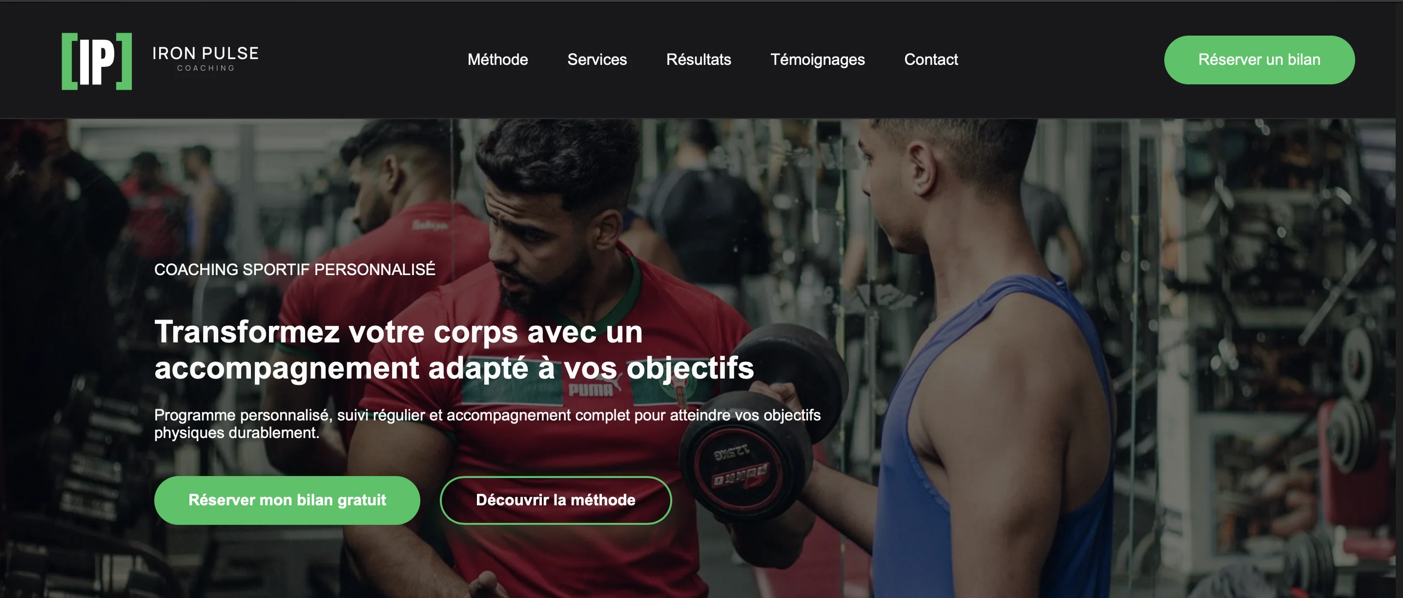 Fit Core - aperçu du template